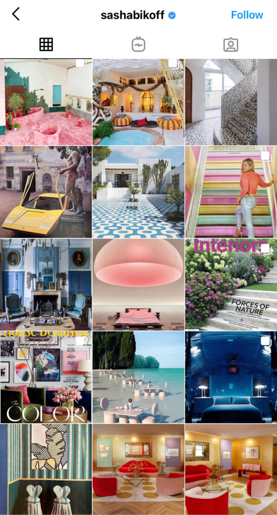 Interior designer on Instagram: Sasha Bikoff