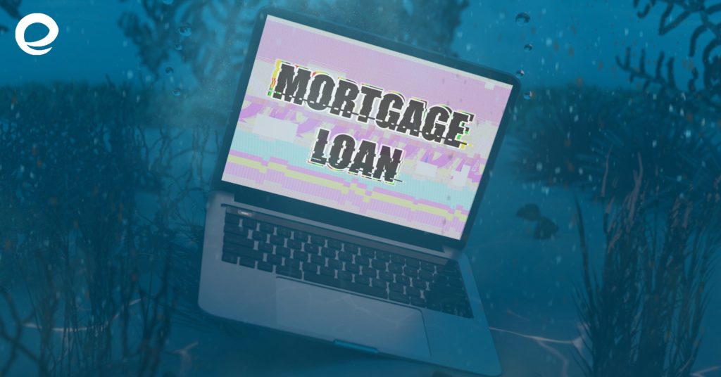Mortgage Loan on Laptop Screen An Image of a Laptop with "Mortgage Loan" on screen