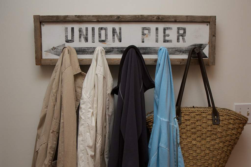 coat pegs in a mudroom